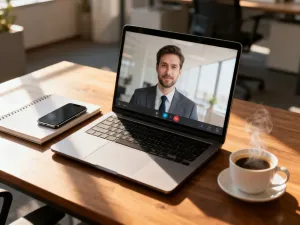 Ekran smartfona z minimalistycznym interfejsem symbolizującym cyfrowe połączenia i nowoczesny networking.