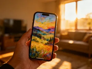 Futurystyczny interfejs cyfrowy z siecią neuronową, symbolizujący zaawansowane technologie sztucznej inteligencji.