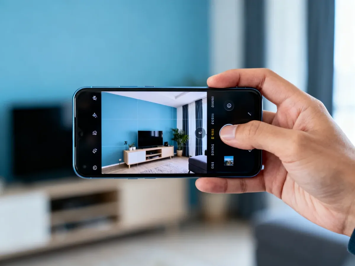 Gest przeciągnięcia krawędzią dłoni po ekranie telefonu Samsung w celu wykonania zrzutu ekranu