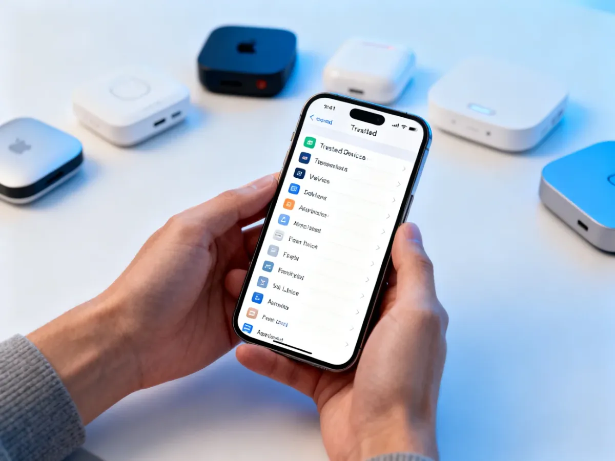Sprawdzanie urządzeń powiązanych z kontem Apple na iPhonie
