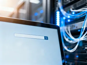 Nowoczesny router i switch z podłączonymi kablami Ethernet na drewnianym biurku, ukazujące różnice w sprzęcie sieciowym.