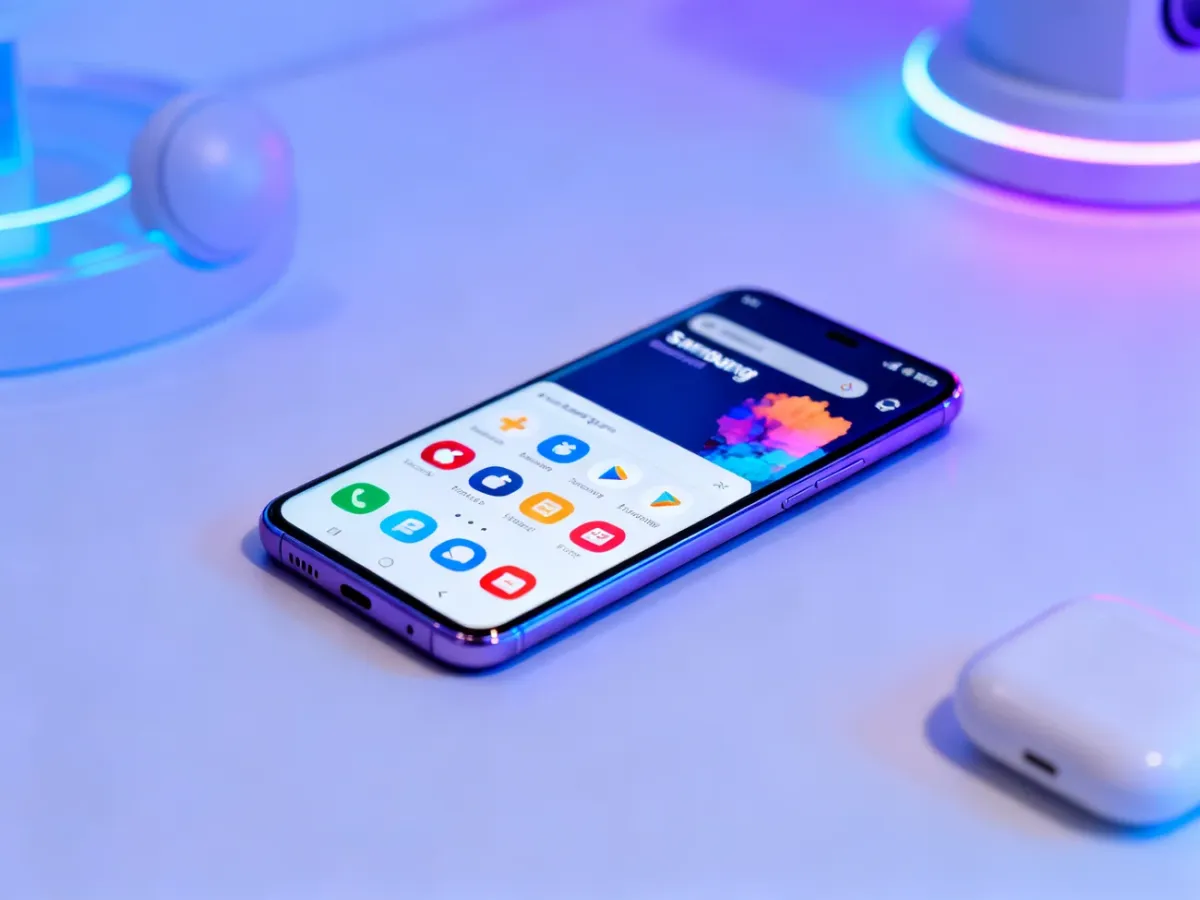 Smartfon Samsung Galaxy z interfejsem sklepu z aplikacjami