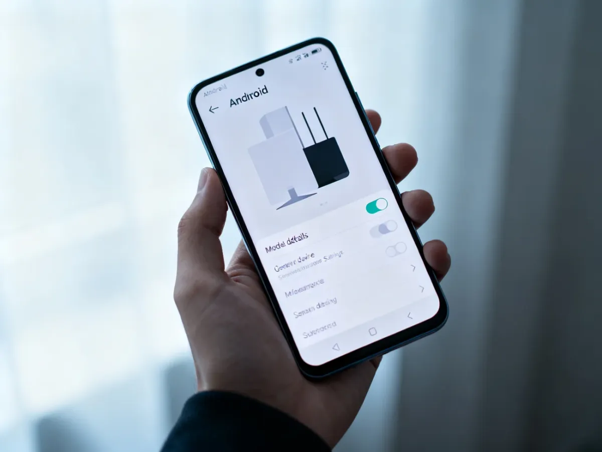 Smartfon z otwartą sekcją informacji o urządzeniu w ustawieniach Androida