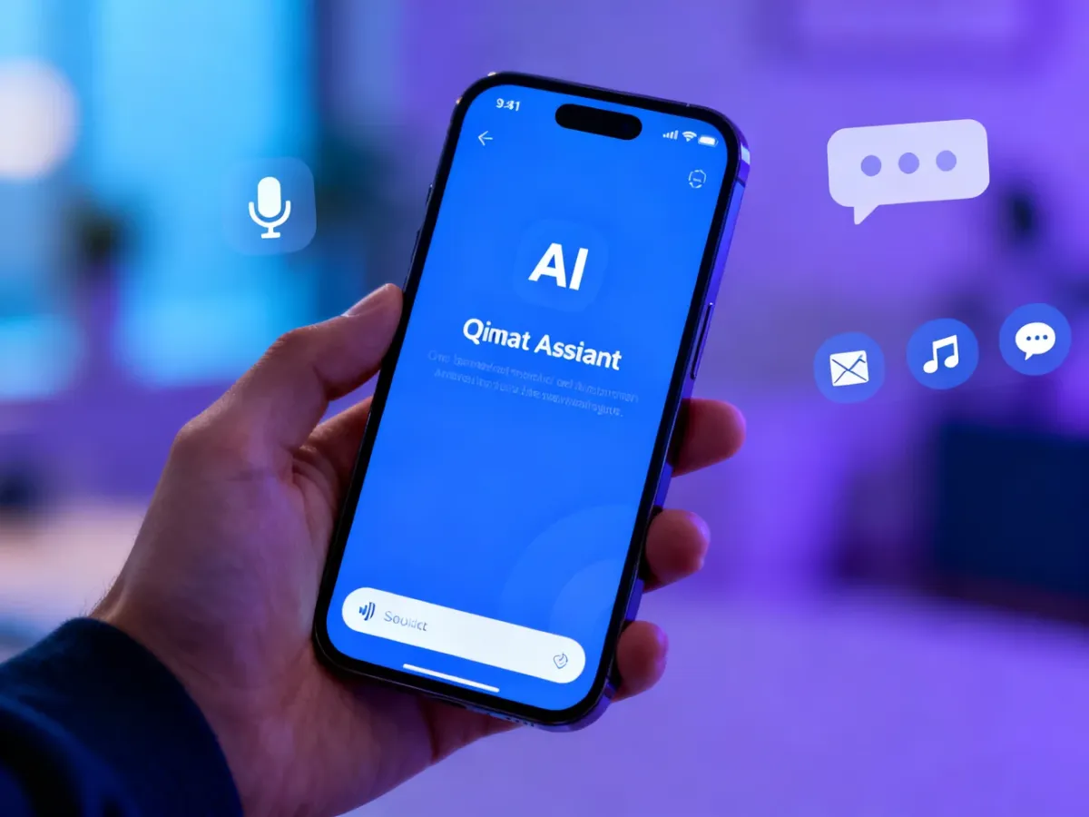 Smartfon z aplikacją AI do prowadzenia rozmów