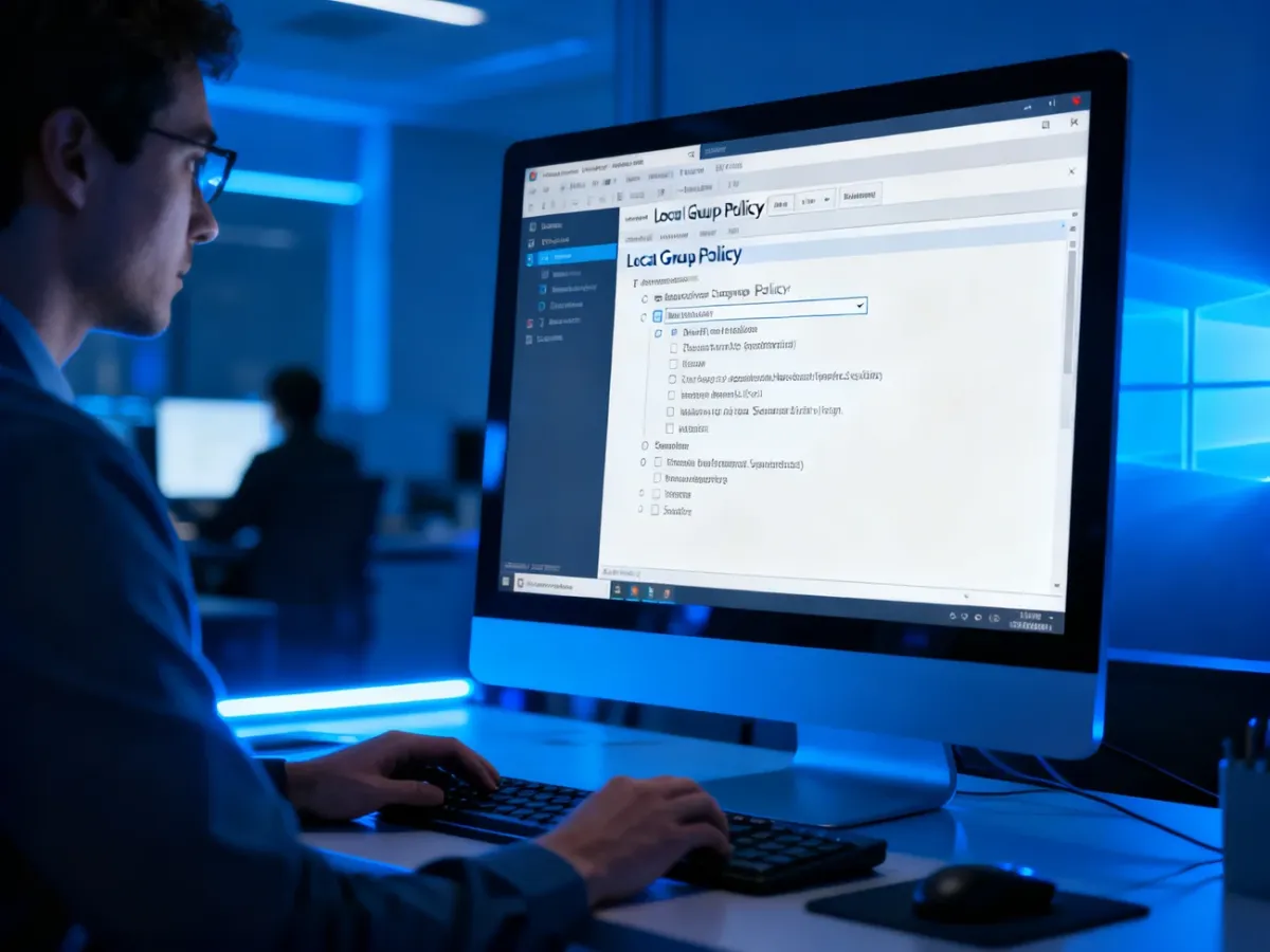 Edytor zasad grupy systemu Windows z ustawieniami programu antywirusowego
