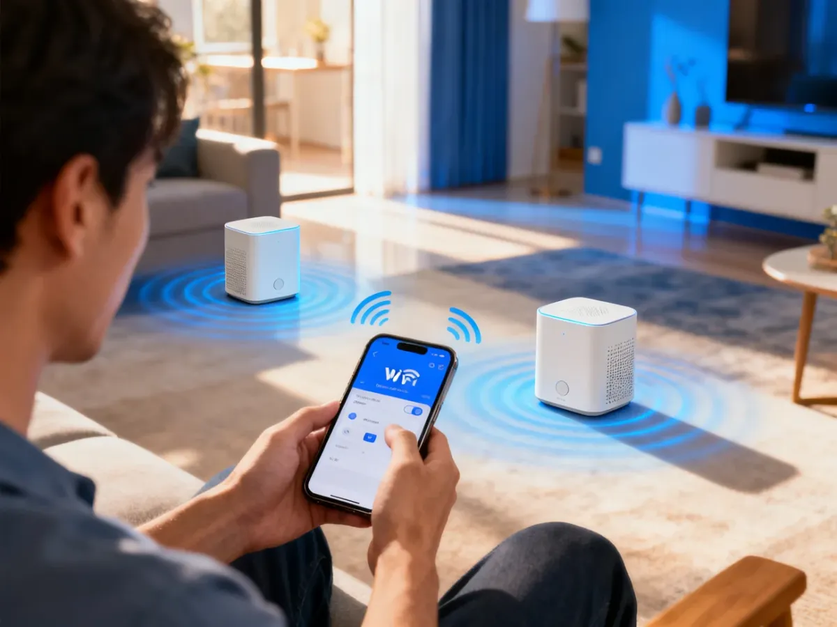 Konfiguracja systemu WiFi mesh za pomocą aplikacji w smartfonie