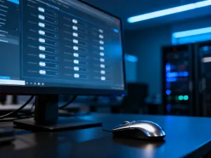 Nowoczesny cyfrowy czujnik wilgotności zamontowany na płytce drukowanej, obrazujący precyzyjną technologię pomiarową.