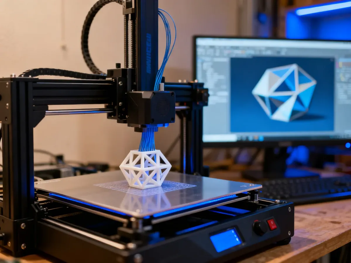 Drukarka 3D tworząca przestrzenny model z filamentu
