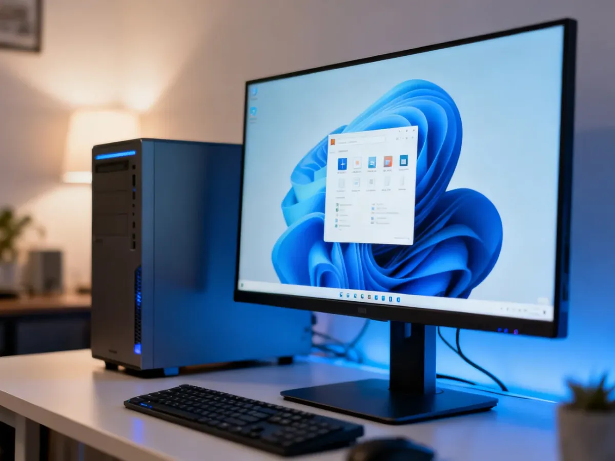 Porównanie nowoczesnego komputera z Windows 11 i starszego sprzętu