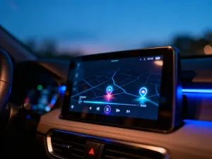 Nowoczesny smartfon z wizualizacją cyfrowych połączeń, symbolizujący płynną komunikację w technologii RCS.