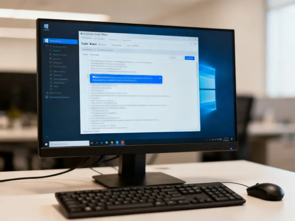 Podgląd zdarzeń systemu Windows z wynikiem diagnostyki pamięci