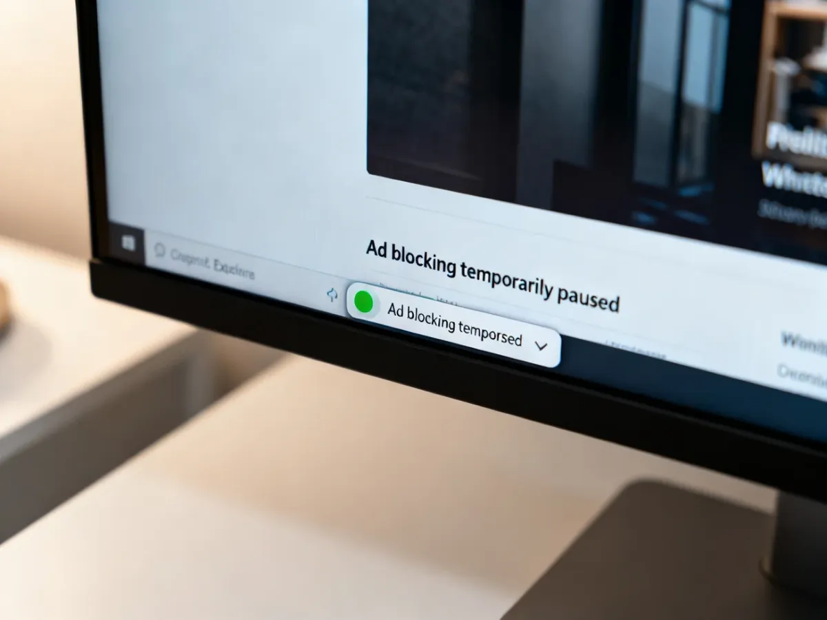 Wstrzymanie blokowania reklam na wybranej stronie