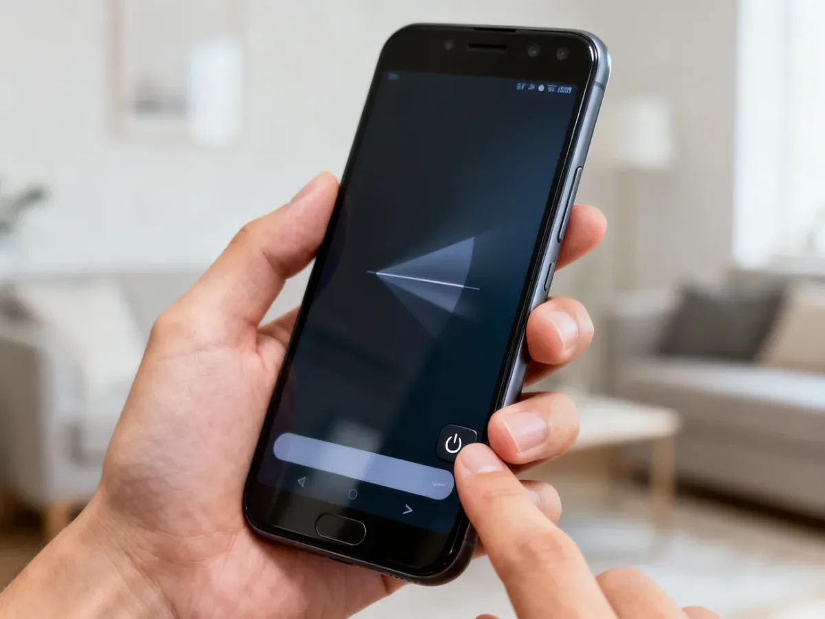 Telefon z Androidem podczas wykonywania zrzutu ekranu kombinacją przycisków