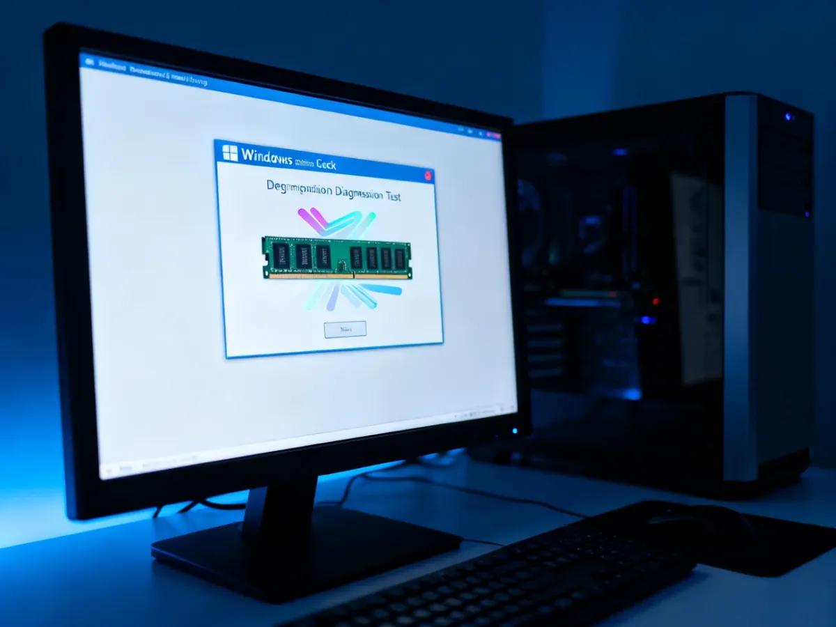 Komputer podczas skanowania pamięci RAM przed uruchomieniem systemu