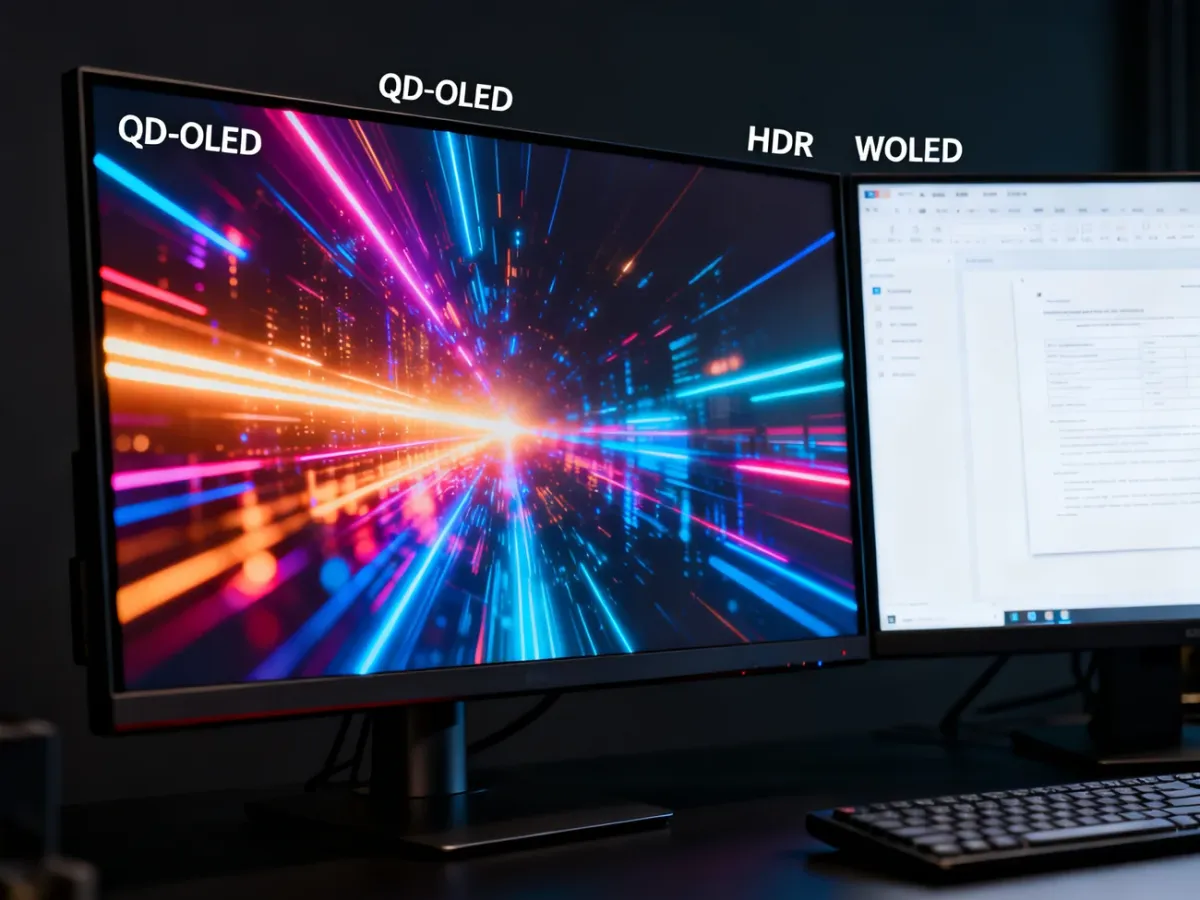 Porównanie monitora QD-OLED do gier HDR z monitorem WOLED do pracy biurowej
