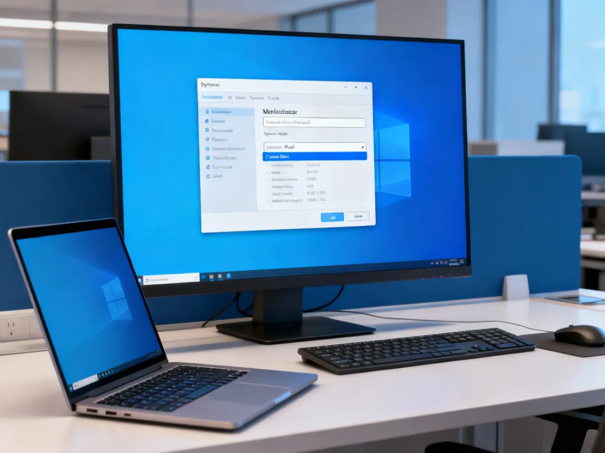 Okno Informacje o systemie Windows z danymi producenta i modelu komputera