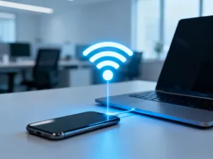 Nowoczesne wnętrze z inteligentnym oświetleniem LED, tworzącym przytulną atmosferę w salonie.