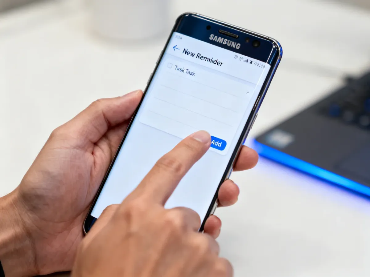 Tworzenie nowego przypomnienia na smartfonie Samsung Galaxy