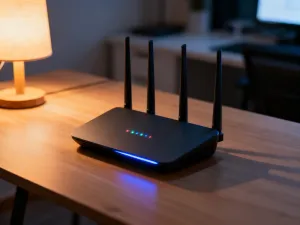Smartfon z interfejsem cyfrowej weryfikacji tożsamości i ikoną tarczy, symbolizujący bezpieczne logowanie do profilu zaufanego.