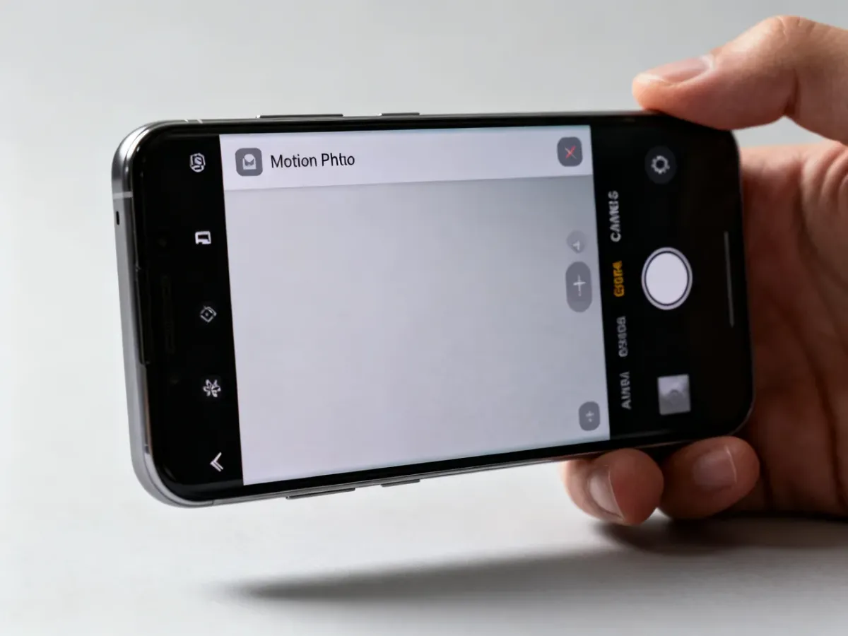 Samsung phone camera app with the Motion Photo function turned off