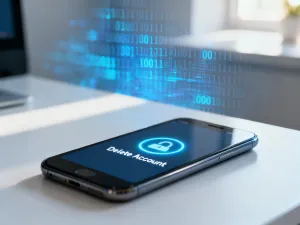 Palec dotykający przełącznika trybu samolotowego w ustawieniach smartfona na drewnianym biurku.